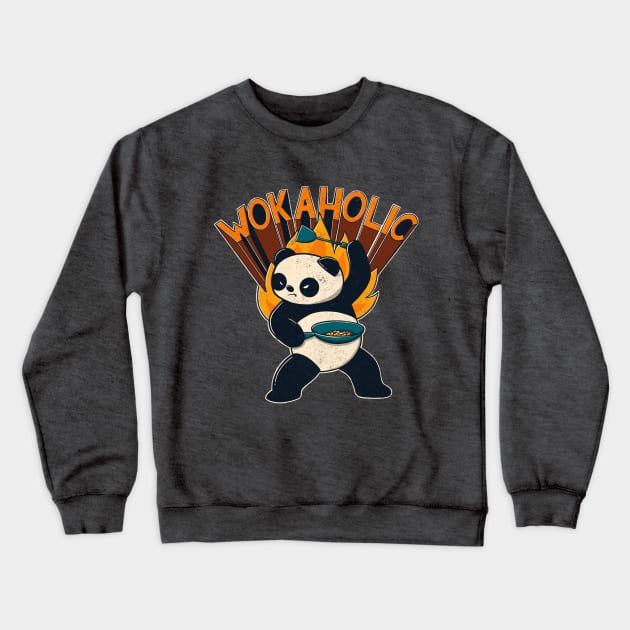 Workaholic Wokaholic Panda Crewneck Sweatshirt by mai jimenez